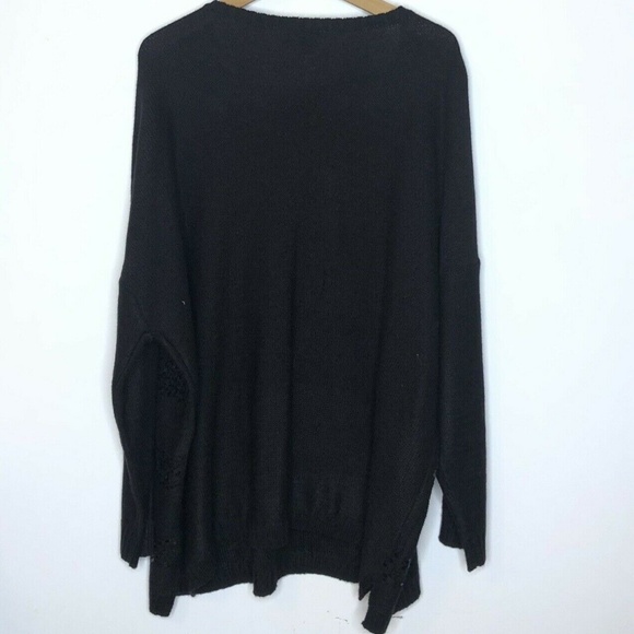 Avenue Plus Size 26/28 Knit Sweater Black Sequin - Picture 5 of 6